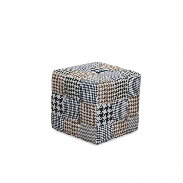 Dizajnový taburet, látka patchwork, PEPITO TYP 8