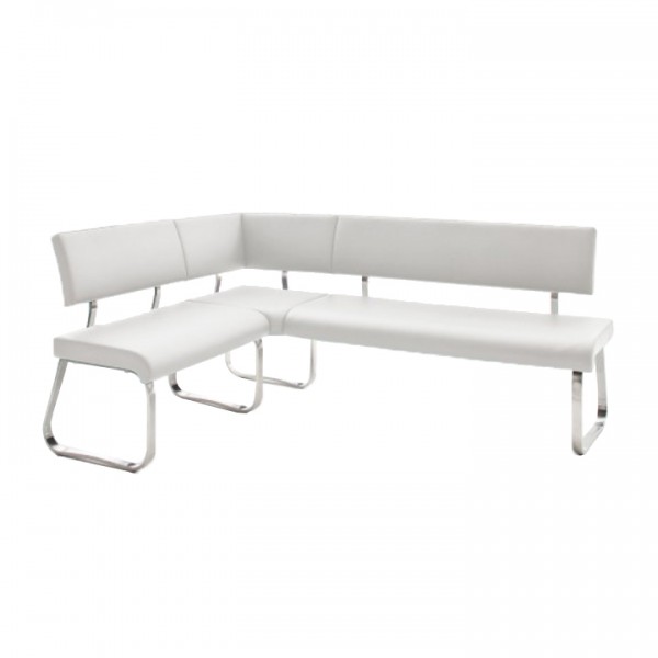 Lavica, ekokoža biela, ľavá, VESATA TYP 1