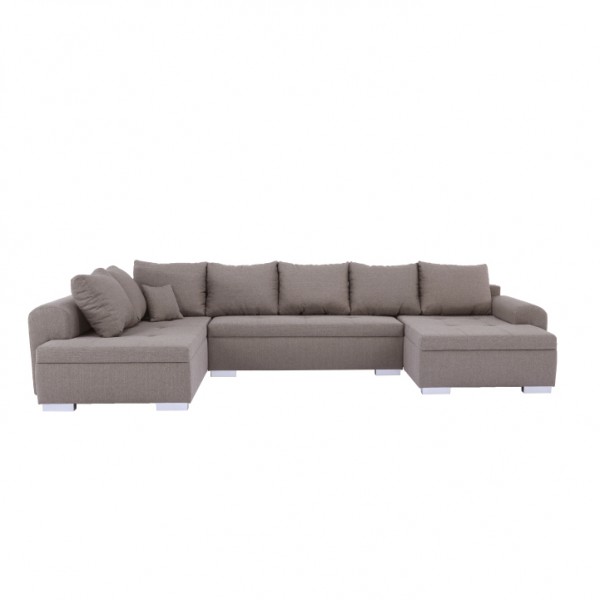 Sedacia súprava v tvare U, hnedá, FRANKFURT NEW