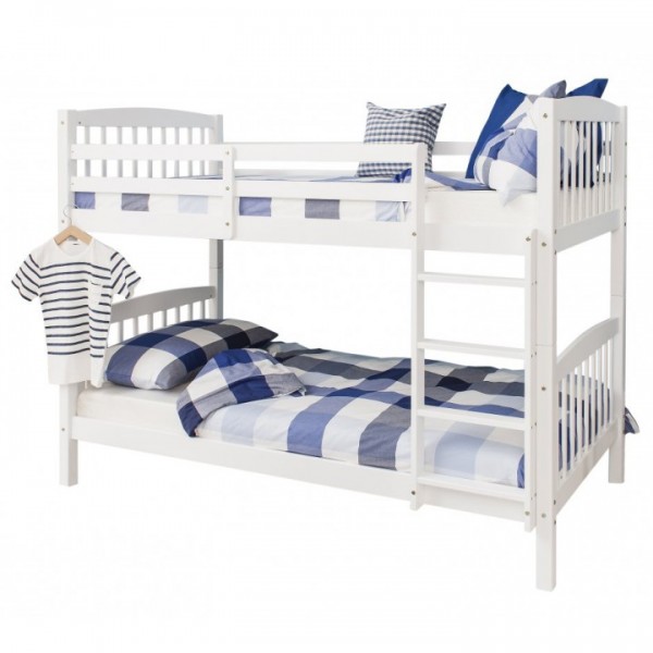 Poschodová rozložiteľná  posteľ, biela, RAVELO