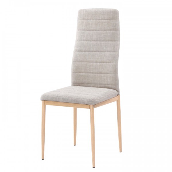 Stolička, béžová látka/buk, COLETA NOVA