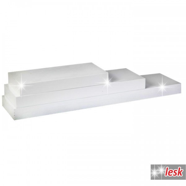 Polica, biely lesk, 120x25, GANA FY 11044-1