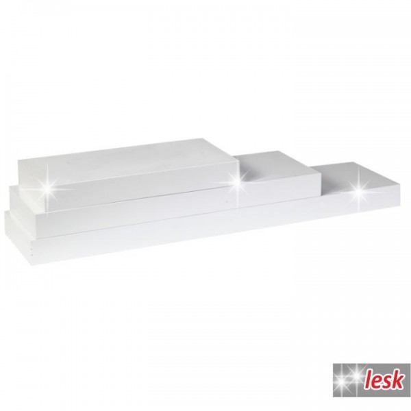 Polica, biely lesk, 30x25, GANA FY 11044-5