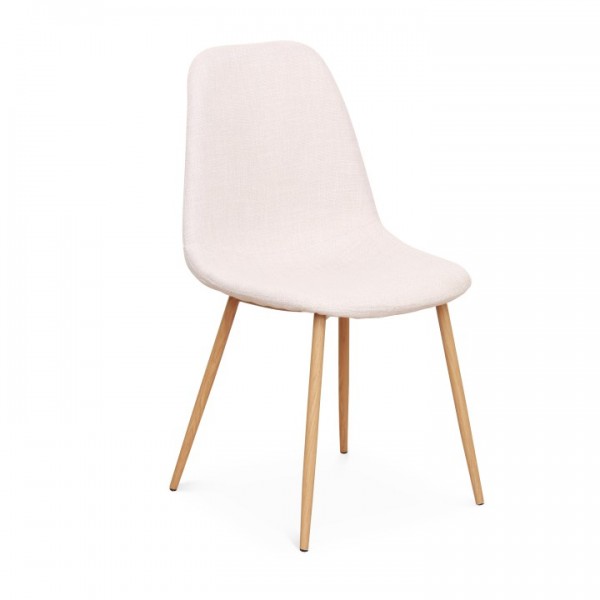 Stolička, krémová látka/buk, LEGA