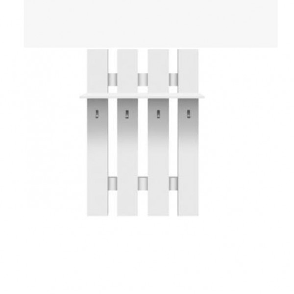 Vešiaková stena, biela, TOPTY 17