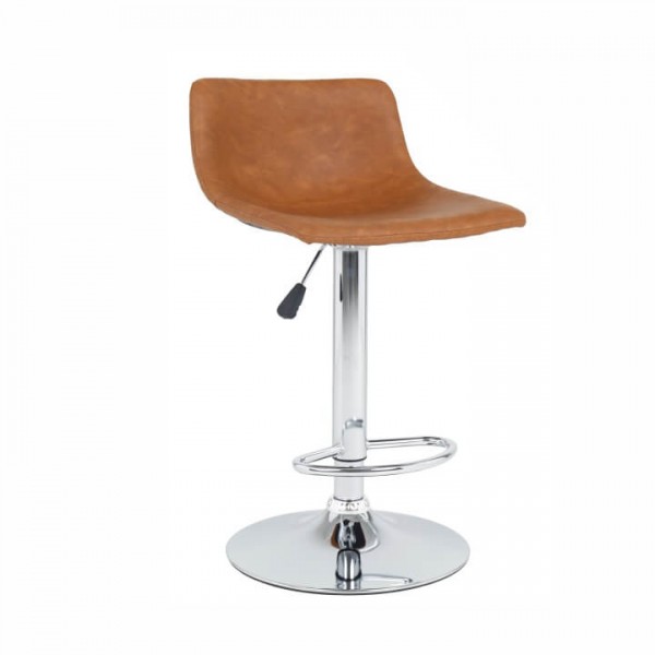 Barová stolička, svetlohnedá/chróm, EBRO