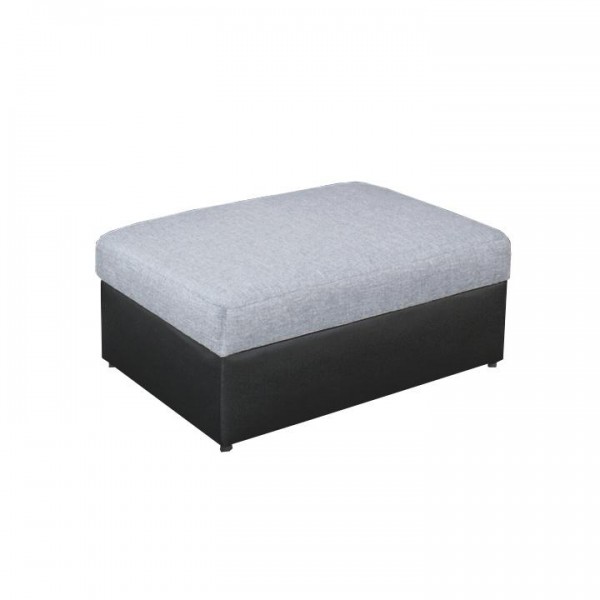 Taburet  s úložným priestorom, čierna/svetlosivá, MONAKO