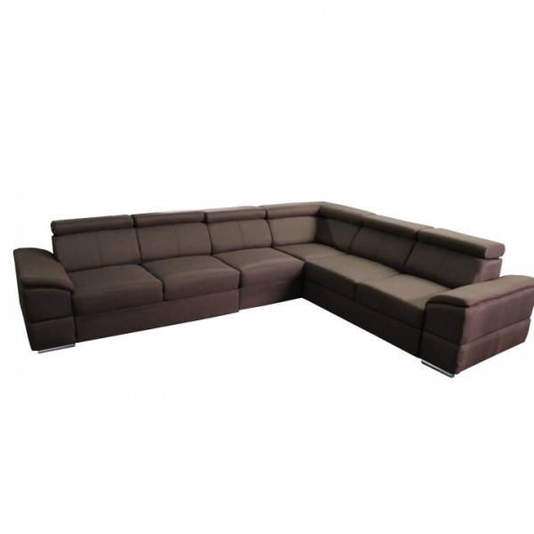 Sedacia súprava, látka čokoládová, ľavá, SEGORIA LUX