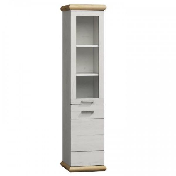 Vitrína K - 4, dub biela / dub zlatý, KATY K - 04