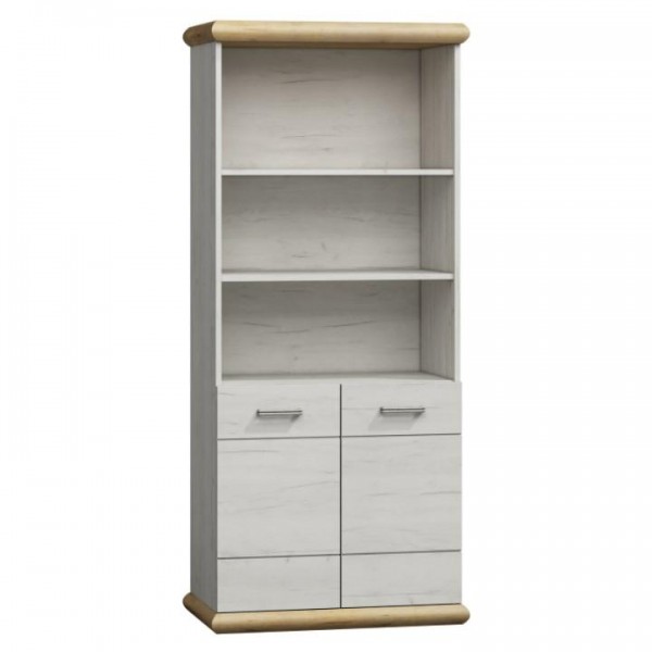 Regál, dub biela / dub zlatý, KATY K - 05