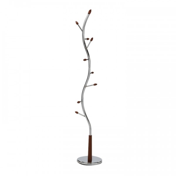 Vešiak, chróm/orech, ZORO NEW