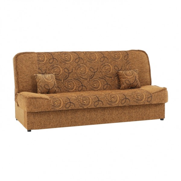 Rozkladacia pohovka, látka zlatá/vzor, ASIA NEW