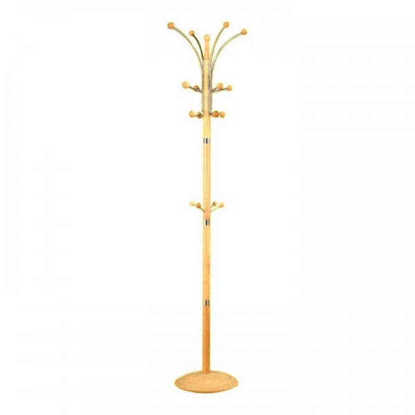 Vešiak, drevo buk/kov chróm, HUBERT