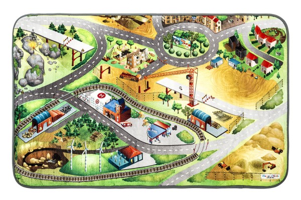 Vopi Detský koberec Ultra Soft Stavba