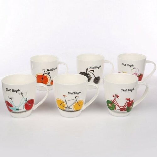 Altom Porcelánový hrnček Ovocné bicykle 450 ml