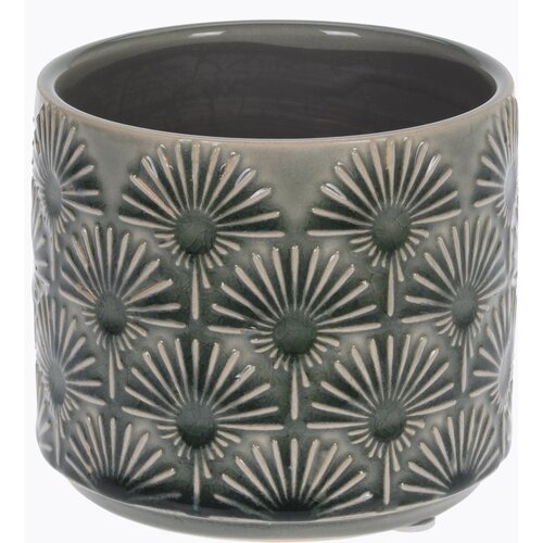 Keramický obal na kvetináč Campello sivá, pr. 10 cm