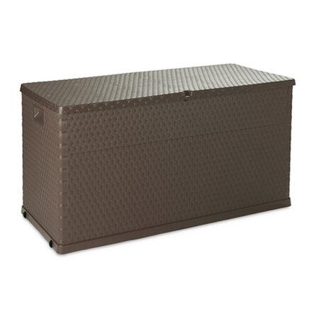 Rattan záhradný úložný box hnedá,