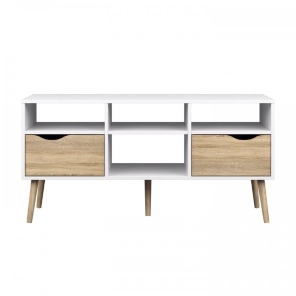 TV stolík/skrinka, dub sonoma/biela, OSLO 75391