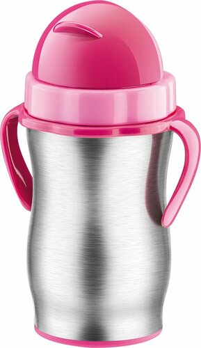 Tescoma BAMBINI detská termoska so slamkou, ružová,