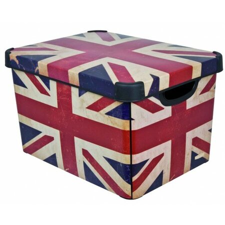 Úložný box dekoratívny L BRITISH FLAG, Curver
