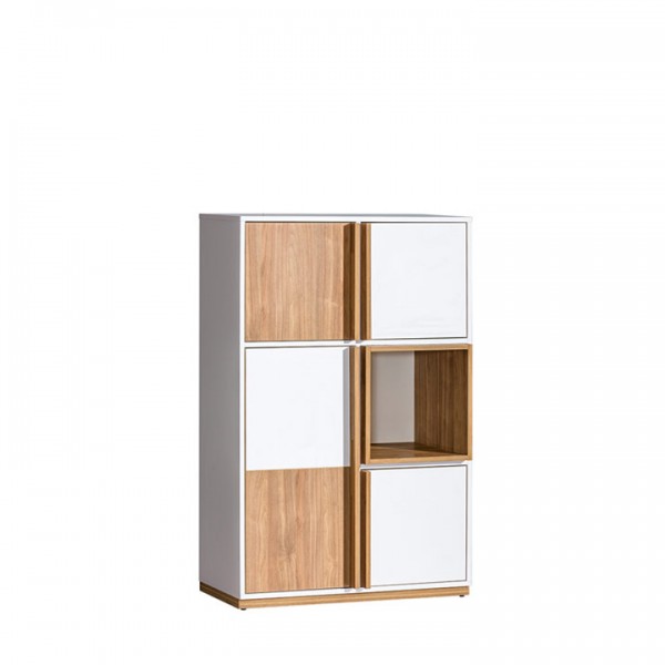 Komoda, orech select/biela, KNOX E5