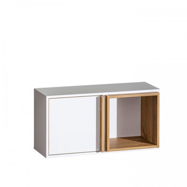 Závesná polica, orech select/biela, KNOX E9