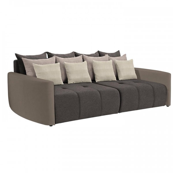 Priestranná pohovka, taupe sivohnedá/svetlohnedá/krémová, PORTO BIG SOFA