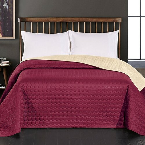 DecoKing Prehoz na posteľ Salice vínová, 240 x 260 cm