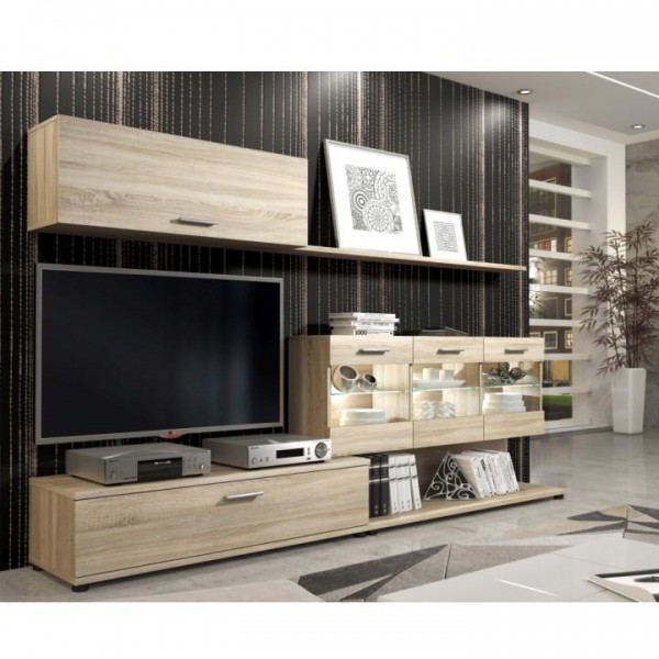 Obývacia stena, dub sonoma, MURAT NEW