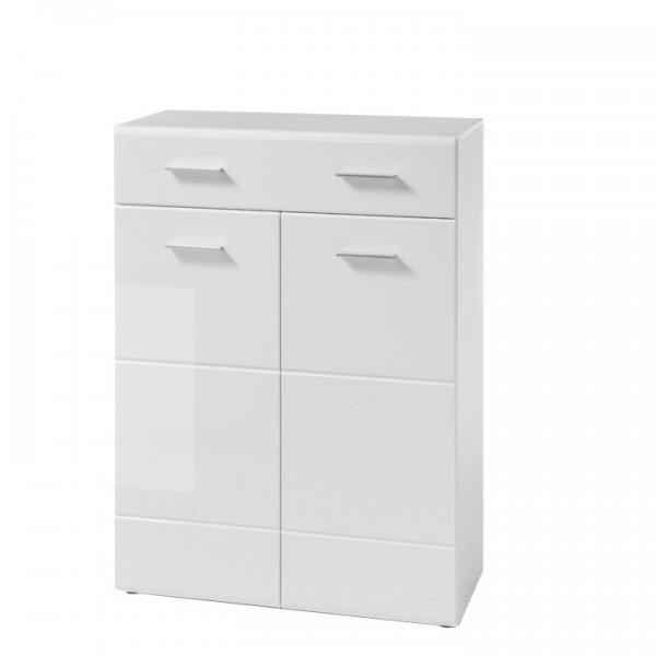 Botník, biela/extra vysoký lesk, NORLAN 2