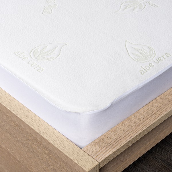 4home Aloe Vera Nepriepustný chránič matraca s lemom, 160 x 200 cm