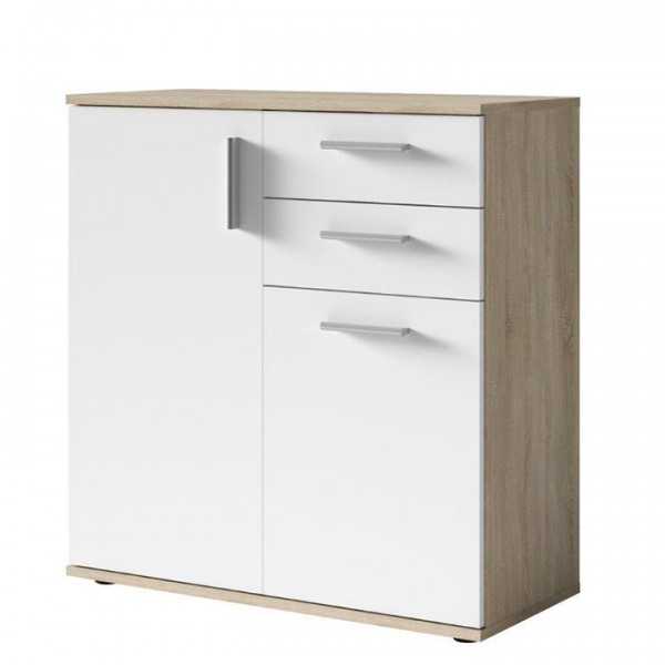 Komoda, dub sonoma/biela, METRIS TYP 3
